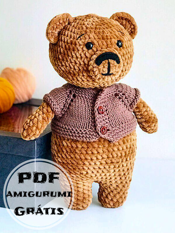 PDF Crochê Urso de pelúcia Receita de Amigurumi Grátis (7)