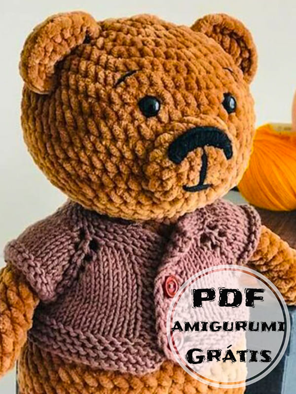 PDF Crochê Urso de pelúcia Receita de Amigurumi Grátis (8)