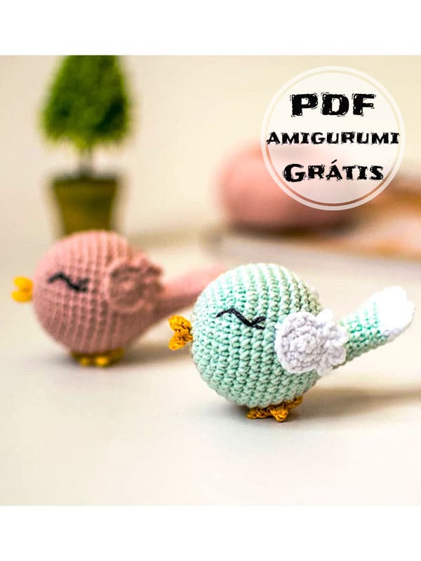 PDF Crochê de Pouco Pássaro Receita de Amigurumi Grátis