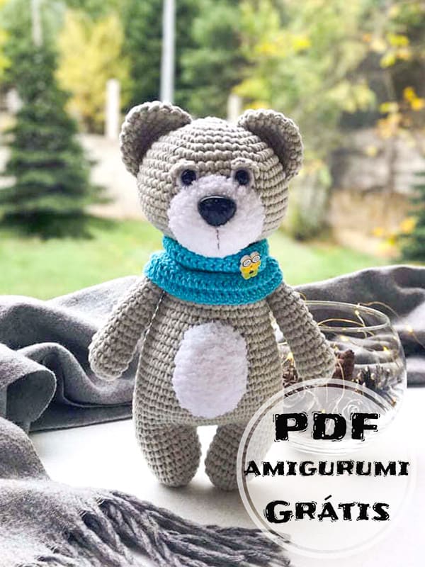 PDF Crochê de Urso Teddy Receita de Amigurumi Grátis em Português