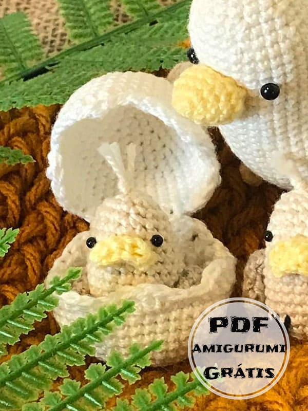 PDF Crochê de Bebê Pássaro Receita de Amigurumi Grátis