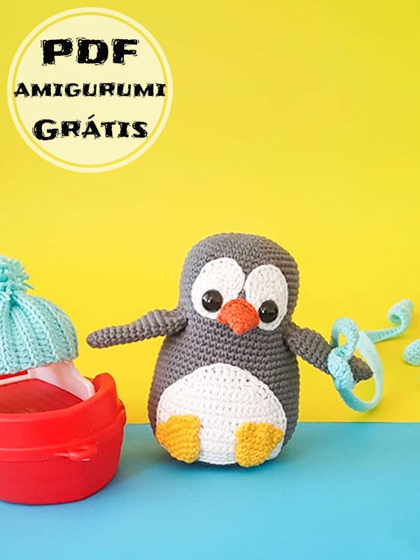 PDF Crochê de Ben o Pinguim Receita de Amigurumi Grátis 