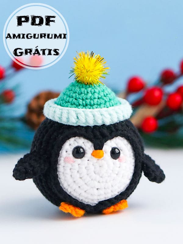 PDF Crochê de Bonitinho Pinguim Receita de Amigurumi Grátis