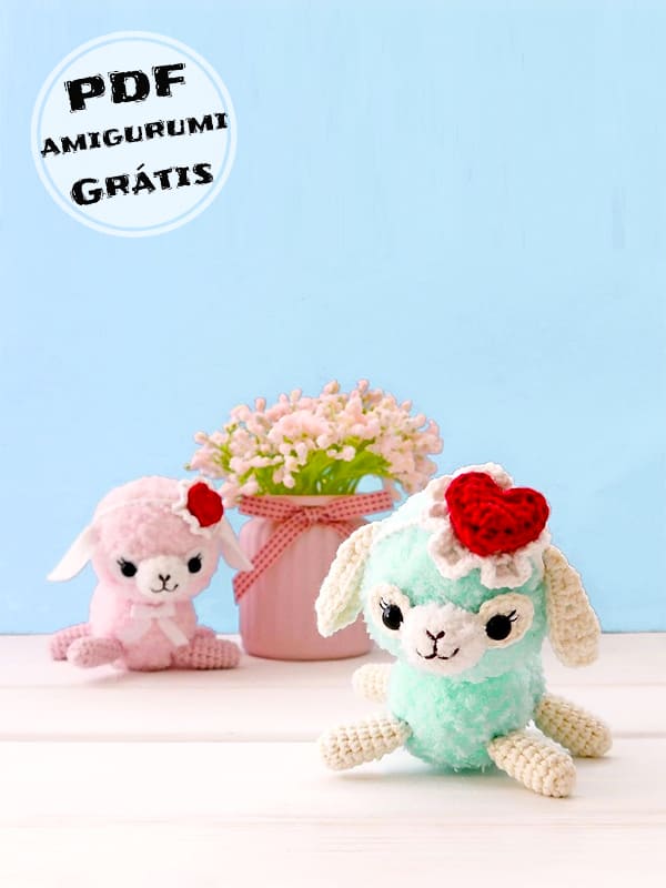 Crochê de Pequena Alpaca Receita de Amigurumi Grátis