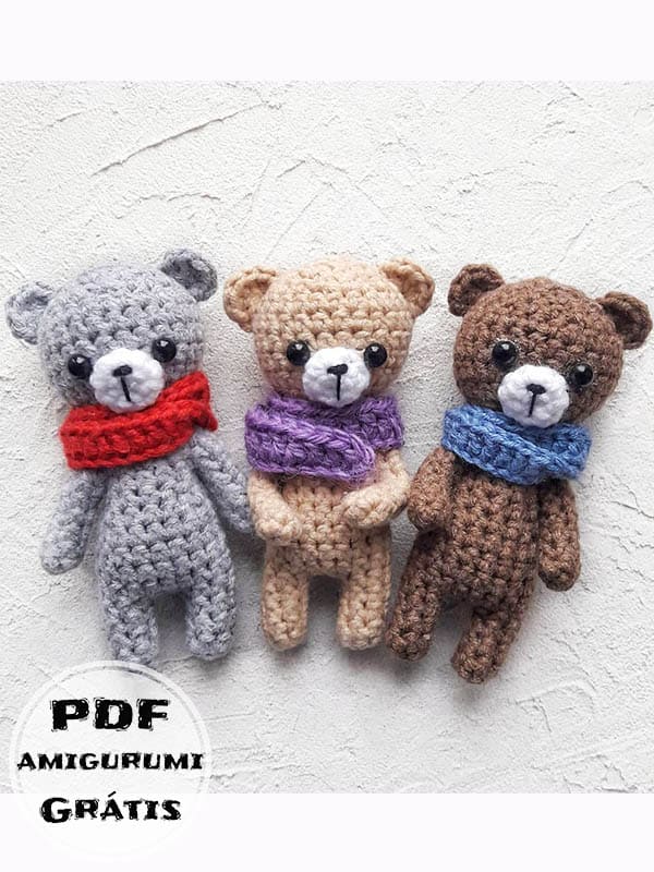 Urso Teddy PDF Crochê Receita de Amigurumi Grátis
