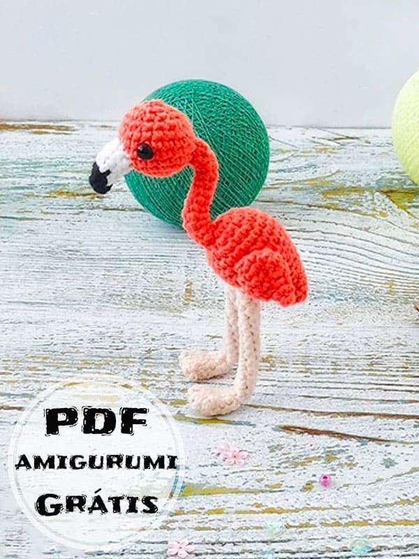 PDF Crochê Flamingo Receita de Amigurumi Grátis