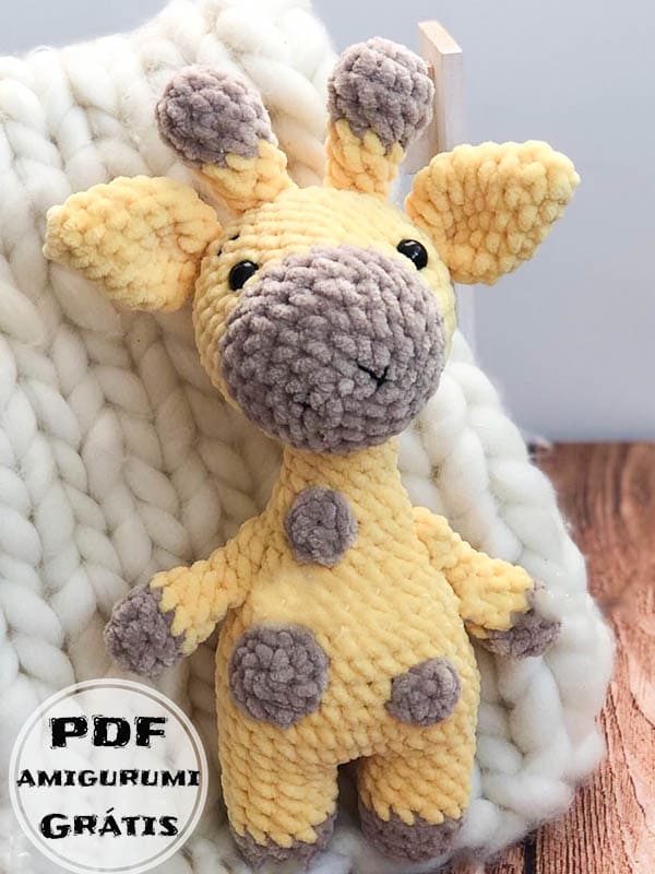  PDF Crochê Girafa de Pelúcia Receita de Amigurumi Grátis