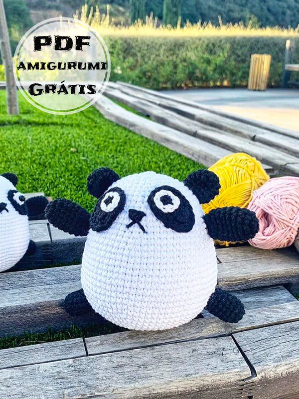 PDF Crochê de Doce Panda Receita de Amigurumi Grátis