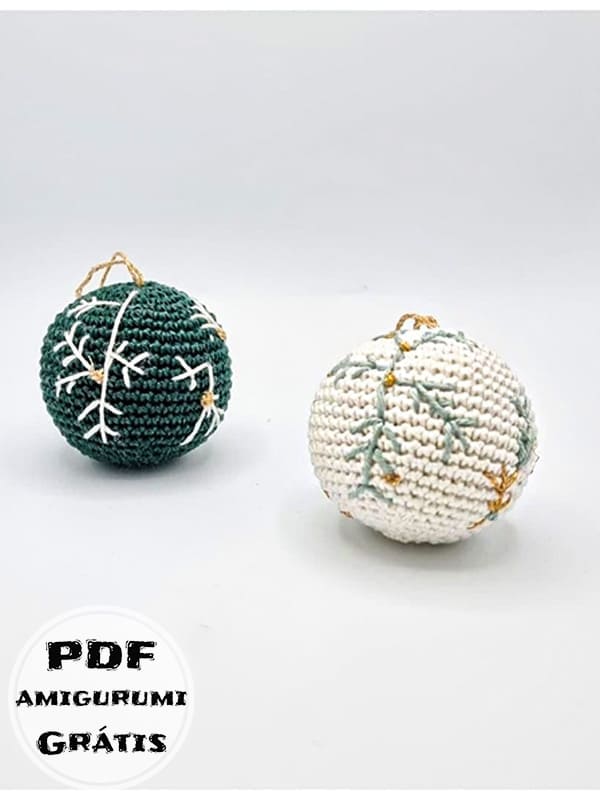 Amigurumi Natal Ornamentos Receita de PDF Grátis 