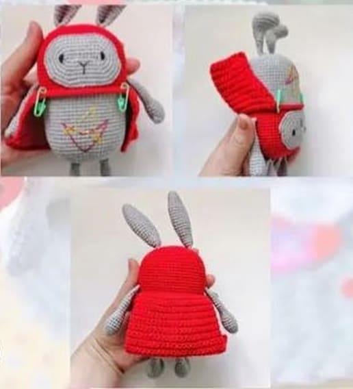 Capuz Vermelho Coelho Amigurumi Fácil Receita de PDF Grátis