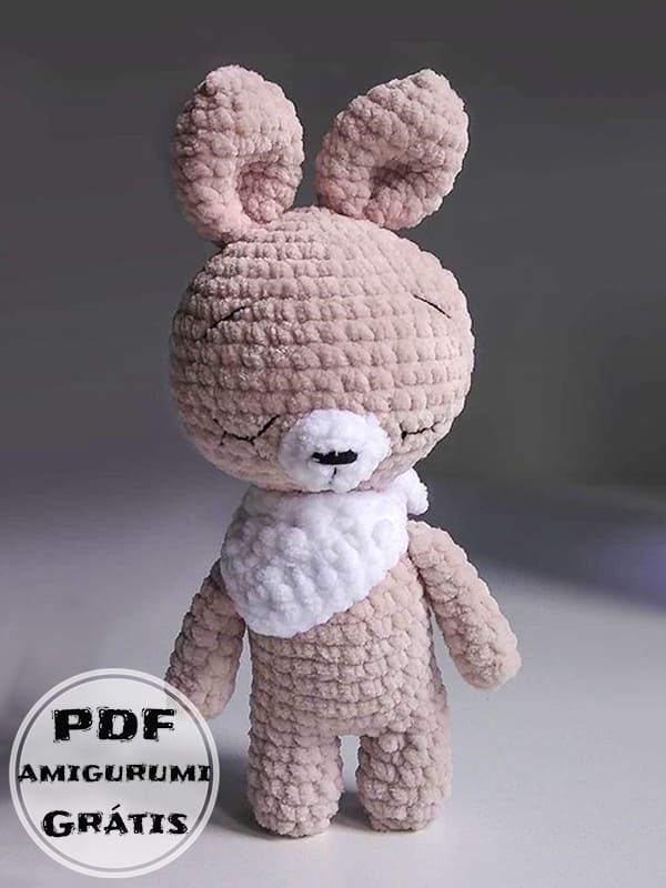 Coelhinho de Pelúcia Amigurumi Receita de PDF Grátis