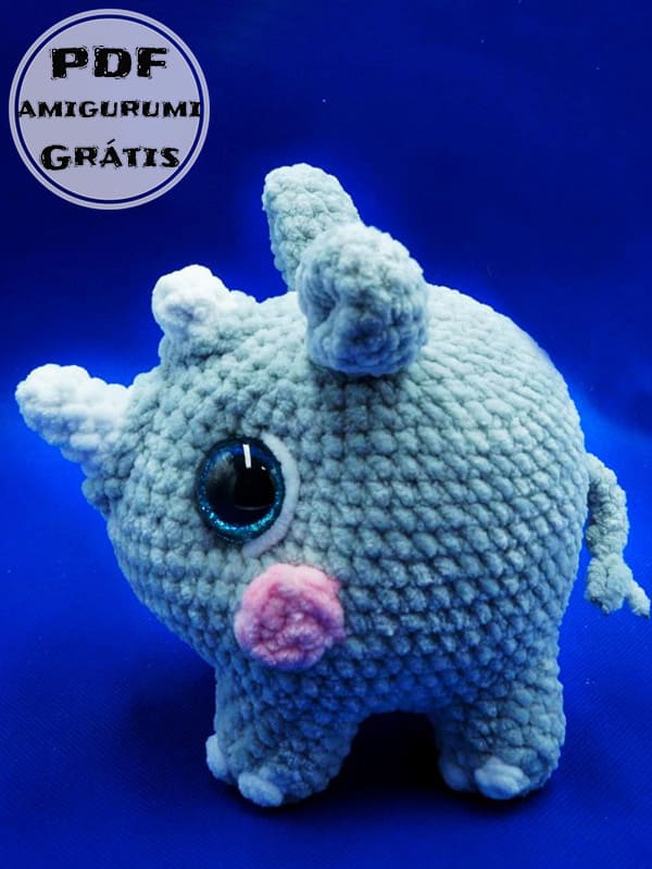 Rinoceronte Amigurumi Receita de PDF Grátis