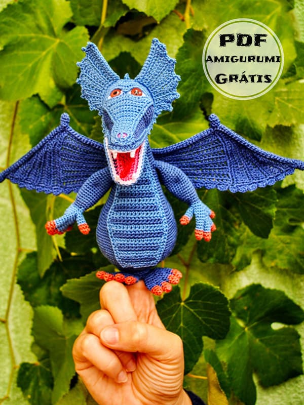 Bonitinho Azul Dragão Amigurumi Receita Gratis PDF