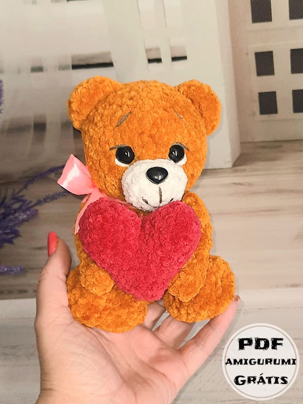 Dia dos Namorados Amigurumi Urso Receitas Gratis PDF 