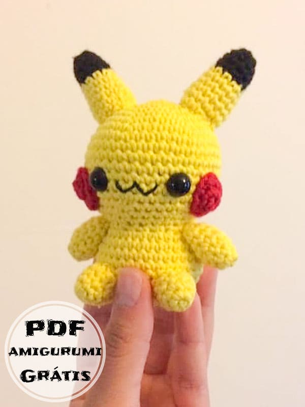 Chapéu de As Pikachu Amigurumi Receita Grátis PDF