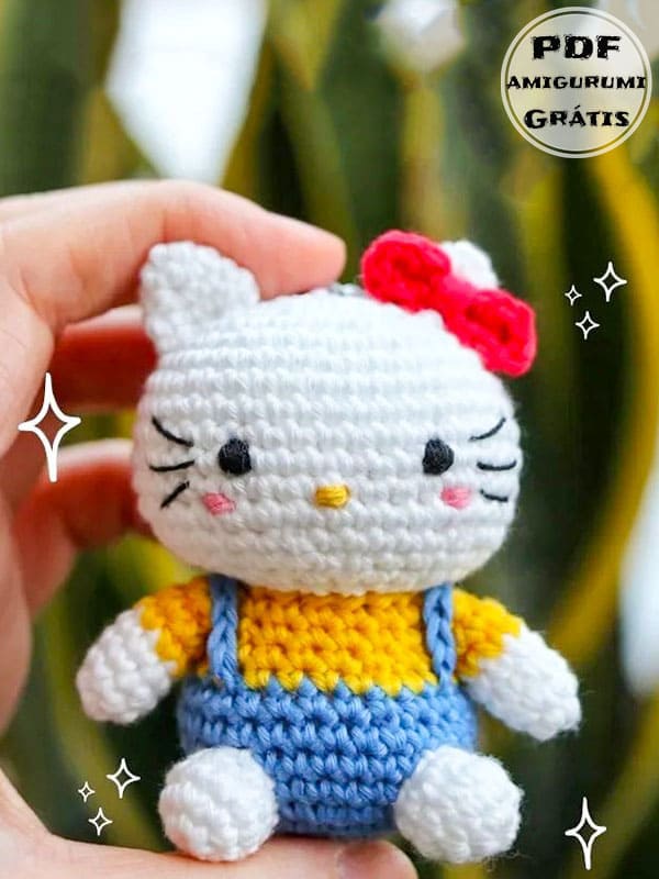 Hello Kitty Liz Amigurumi Receita PDF Grátis